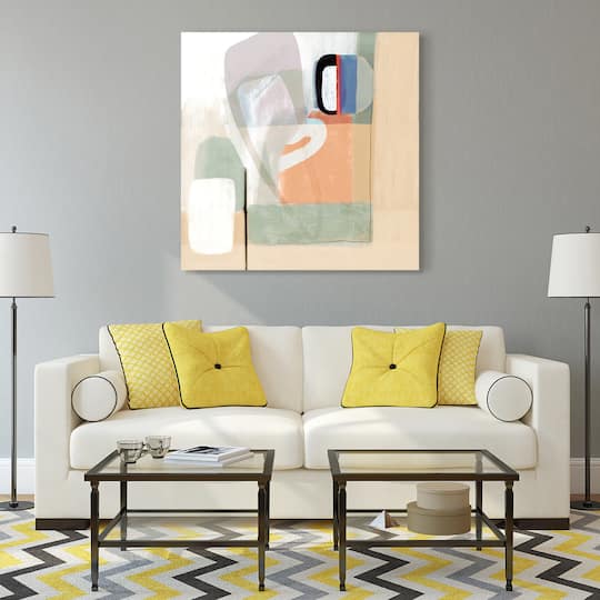 Empire Art Direct 38" x 38" Multiform I Free Floating Reverse Tempered Glass Wall Art
